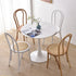 Contemporary Retro Rattan Beech Wood Metal Round Arched Dining Chair Backrest For Dining Room