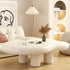 Modern Minimalist Cream Clouds Density Board Coffee Table For Living Room