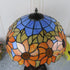 Traditional Tiffany Pastoral Rose Flower Stained Glass 2-Light Table Lamp For Bedroom