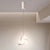 Contemporary Nordic Aluminum Iron Silica Geometric Intertwined Ring LED Pendant Light For Bedside