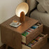 Modern Simplicity Square Rubber Wood Nightstand 1/2 Drawer For Bedside