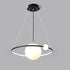 Modern Minimalist Circle Orb Iron Silicone Aluminum LED Pendant Light For Living Room