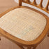 Traditional Vintage Round Rattan Solid Wood Dining Chair Backrest For Dining Room