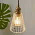 Traditional Vintage Round Cup Brass Glass 1-Light Pendant Light For Living Room