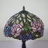 Traditional Tiffany Rose Flower Stained Glass Dome 1-Light Table Lamp For Bedroom