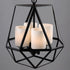 Contemporary Industrial Quadrilateral Trapezoidal Iron 3/4 Light Chandelier For Living Room