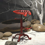 Contemporary Industrial Iron Wood Round Hollowed Claw Base Bar Stool Footrest For Kitchen