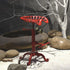 Contemporary Industrial Iron Wood Round Hollowed Claw Base Bar Stool Footrest For Kitchen