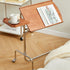 Modern Minimalist Moveable Reversible Rectangular Solid Wood Stainless Steel End Table For Living Room