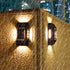 Modern Simplicity Solar Sensor Rectangle ABS Plastic LED Outdoor Wall Sconce Lamp For Garden