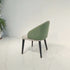 Modern Luxury Ring Back Leather Cotton Linen Ash Wood Dining Chair Backrest For Dining Room