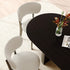 Contemporary Simplicity Round Soft Velvet Wooden Frame Dining Chair Backrest Armless For Dining Room