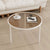 Modern Minimalist Round Glass Metal Coffee Table For Living Room