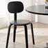 Modern Minimalist Round Cushion Solid Wood Dining Chair Backrest For Dining Room