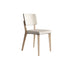 Contemporary Nordic Square Leather Solid Wood Frame Dining Chair Backrest For Dining Room