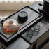 Traditional Vintage Rectangular Wood Glass Coffee Table 3-Tier For Living Room