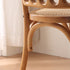 Traditional Vintage Round Rattan Solid Wood Dining Chair Backrest For Dining Room