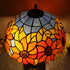 Traditional Tiffany Pastoral Rose Flower Stained Glass 2-Light Table Lamp For Bedroom