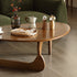 Traditional Vintage Triangle Round Edge Solid Wood Coffee Table For Living Room