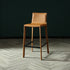 Contemporary Nordic Square Leather Iron Bar Stool Backrest Footrest For Dining Room