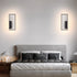 Modern Minimalist Rectangle Line Iron Silicone LED Wall Sconce Lamp For Living Room