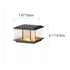 Modern Simplicity Aluminum Square Water-Rippled Glass LED Waterproof Solar Post Lamp Lawn Light For Garden