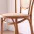 Traditional Vintage Round Rattan Woven Wooden Dining Chair Backrest For Dining Room