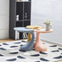 Contemporary Creative Shaped Oval Base PE Plastic End Table For Living Room