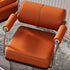 Modern Luxury Square Cylindrical Leather Metal Bar Stool Backrest Armrest For Dining Room