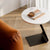 Contemporary Scandinavian Round Rock Slab Iron Round Curved Base Coffee Table For Living Room
