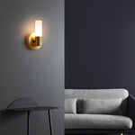 Contemporary Nordic Copper Acrylic Cylinder Ball 1/2/4 Light Wall Sconce Lamp For Living Room