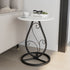 Modern Luxury Round Sintered Stone Top Metal Base Coffee Table For Living Room