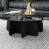 Modern Minimalist Round Glass Metal Coffee Table For Living Room