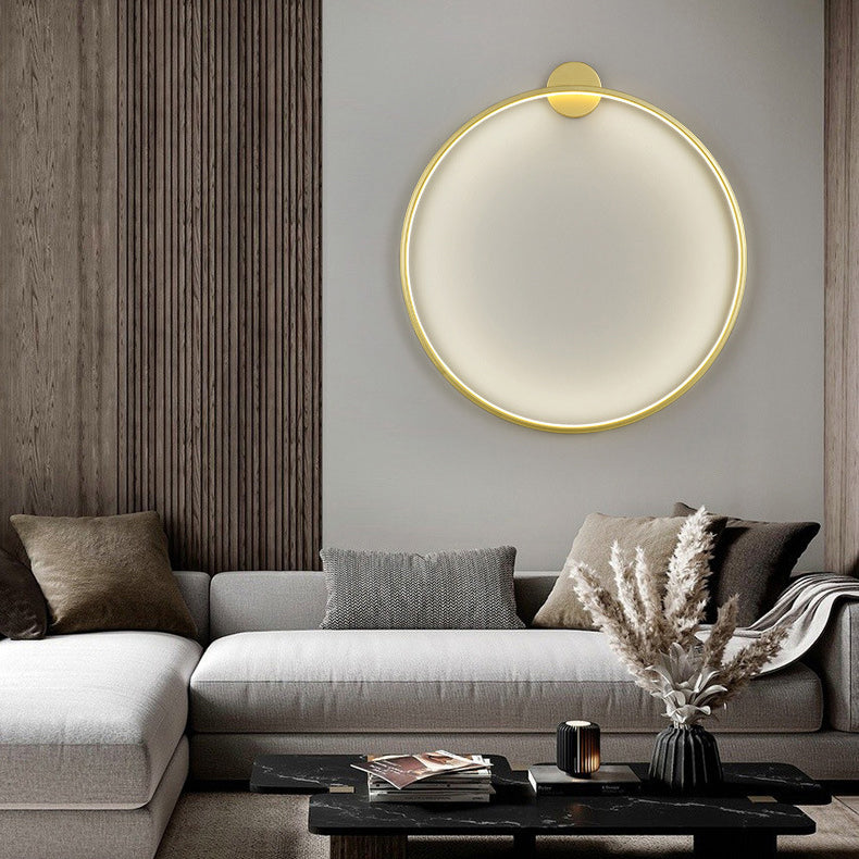 Modern Minimalist Aluminum Acrylic Round LED Wall Sconce Lamp For Bedroom