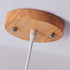 Contemporary Scandinavian Round Bird Wood Glass 1-Light Pendant Light For Living Room