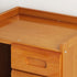 Modern Minimalist Rectangular Desktop Bamboo Nightstand 1/2-Drawer For Bedroom