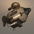 Modern Art Deco Iron Glass PVC Spaceship LED Pendant Light For Bedroom