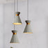 Contemporary Nordic Cement Semi-Conical Shade 1-Light Pendant Light For Dining Room