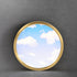 Modern Simplicity Full Copper Blue Sky Cloud Design Round Acrylic Shade LED Flush Mount Ceiling Light For Living Room