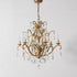 Traditional French Candelabra Round Crystal Iron Frame 5/9/12 Light Chandelier For Living Room