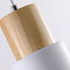 Contemporary Nordic Cylinder Hardware Wood 1-Light Pendant Light For Living Room