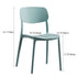 Contemporary Nordic Macaron Plastic Square Stackable Dining Chair Open Back For Dining Room