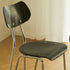 Modern Minimalist Square Metal Wood Chair Four Legs Backrest For Living Room