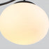 Modern Minimalist Curved Line Oval Iron Glass 3/5 Light Semi-Flush Mount Ceiling Light For Living Room