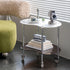 Contemporary Nordic Cloud Shape Acrylic Movable Side Table 2-Tier Casters For Living Room