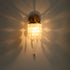 Traditional Vintage Round Shell Crystal Iron Frame 1-Light Wall Sconce Lamp For Living Room