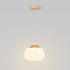 Traditional French Pastoral Kapok Acrylic Shade Wood 1-Light Pendant Light For Bedroom