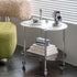 Modern Minimalist Cloud Acrylic Stainless Steel Removable End Table 2-Tier For Living Room