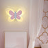 Contemporary Creative Acrylic Butterfly Design Iron LED Wall Sconce Lamp For Bedroom