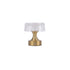 Contemporary Simplicity Round Acrylic Shade Aluminum Base USB Rechargeable LED Table Lamp For Bedroom